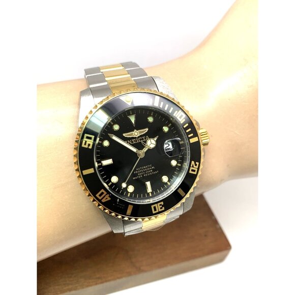 Invicta Men's Watch 36973 Pro Diver Automatic Black Dial Two Tone Steel 44mm - Picture 13 of 16